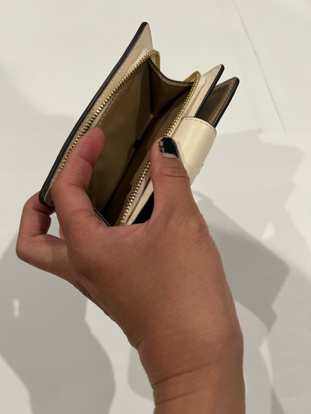 Coach Cream Multi Butterfly & Bug Print Compact corner zip Wallet - Picture 4 of 5